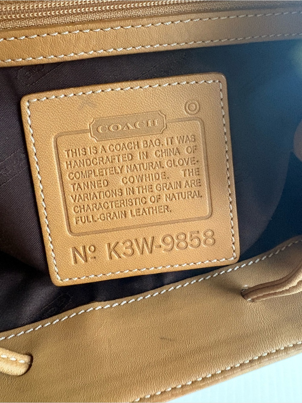 Vintage COACH Caramel Tan Leather Backpack with Buckle Drawstring - Picture 17 of 17